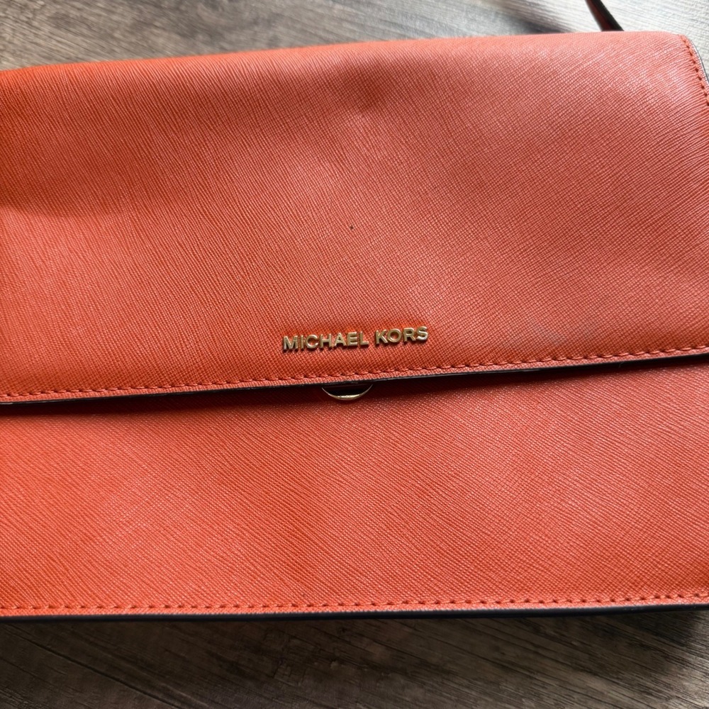 Michael Kors Saffiano Leather Crossbody Bag - Picture 2 of 7